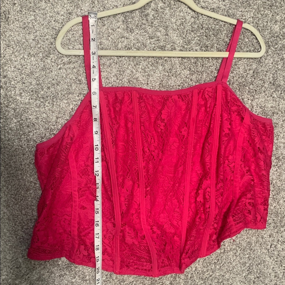 Torrid Pink Lace Corset Top Size 3X - Picture 6 of 10